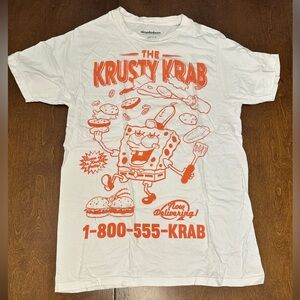 Nickelodeon White and Orange Krusty Krab T-Shirt